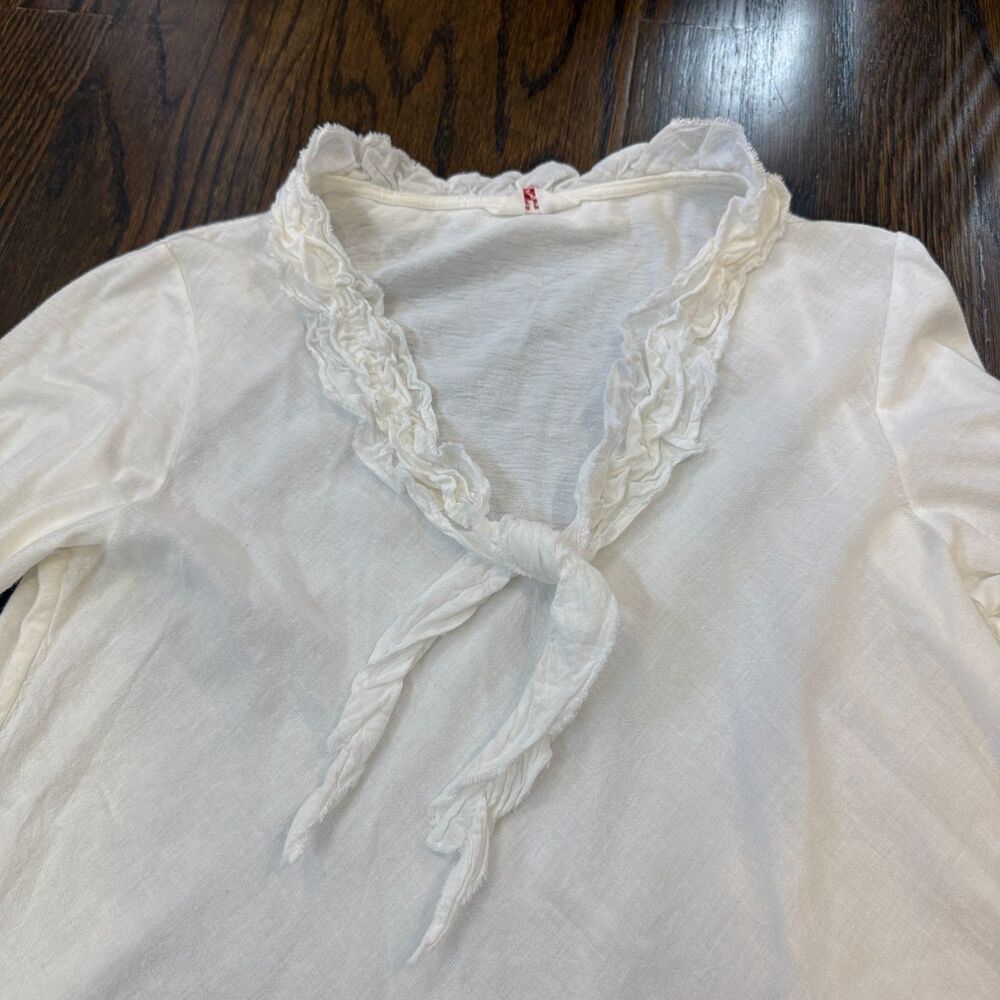 45R, White Cotton Shirt, One Size, VGUC
